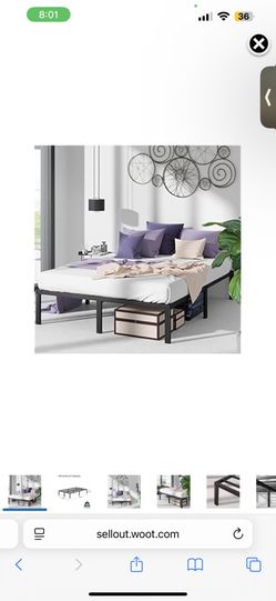 New in box FULL 14 Inch Metal Platform Bed