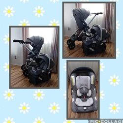 STOKKE SET STROLLER, CAR SEAT AND BASE 2017 - 2024  ❤️♻️
