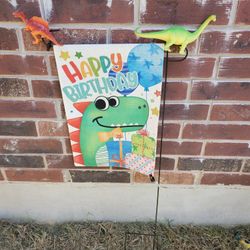 Dinosaur Birthday Party Yard Sign 