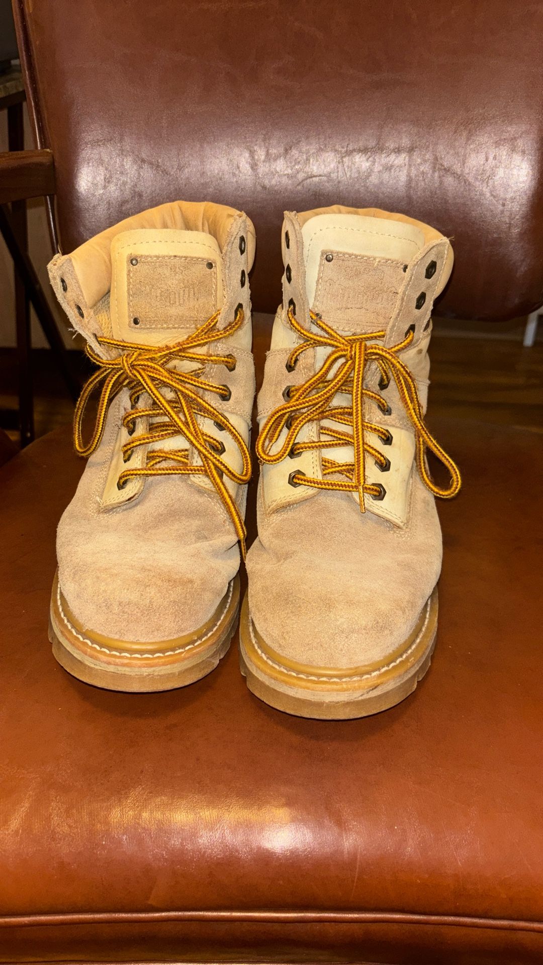RARE 1990s Urban Hip-Hop Rap Culture Cross Colours Leather Boots Mens Size 11
