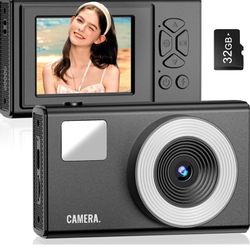 Digital Camera, 48MP AutoFocus UHD 4K Vlogging Camera 16X Digital Zoom, Anti-Shake Portable Digital Point and Shoot Kids Camera, Compact Small Camera 