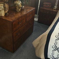 Burl wood BEDROOM SET. 