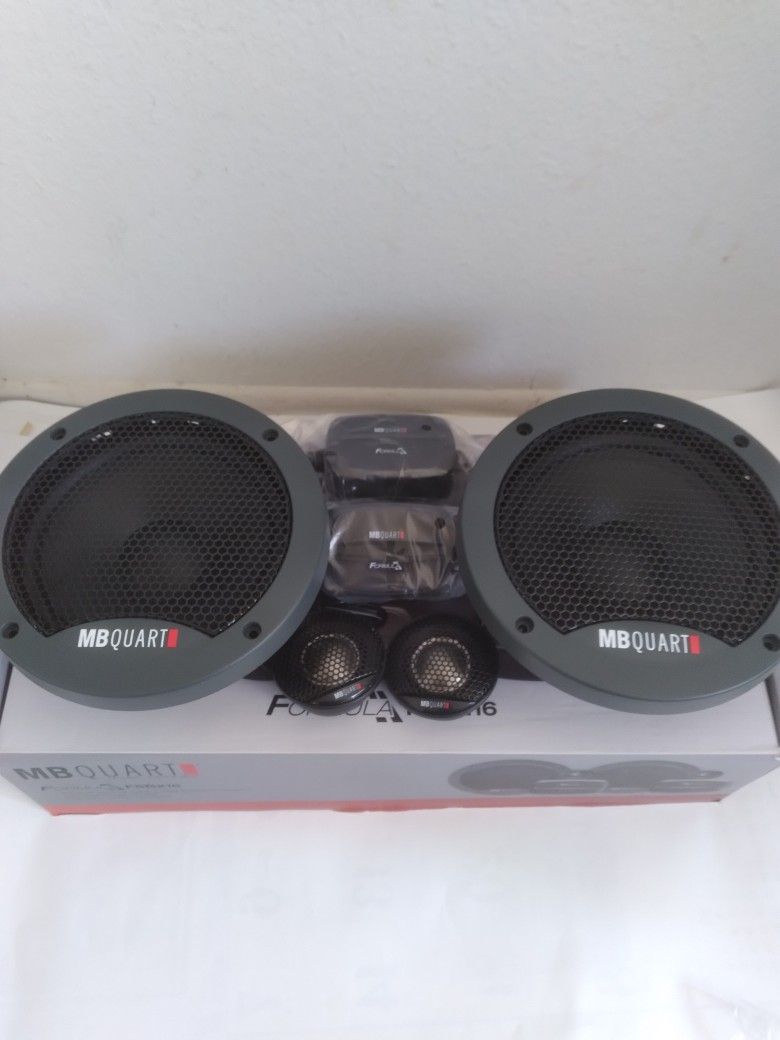 MB QUART 1 PAIR 6.5 INCH 140 WATTS COMPONENT SET WITH CROSSOVER CAR SPEAKER ( BRAND NEW PRICE IS LOWEST )
