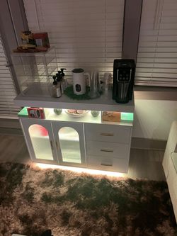 LED COFFEE BAR W/ CABINETS BRAND NEW! NEED GONE TODAY!! CASH ONLY!