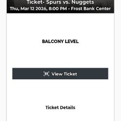 San Antonio Spurs vs. Denver Nuggets- March 12 @ 8pm