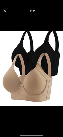 2-Pack Wireless Bras Black and Nude