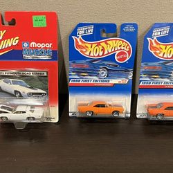Carded Hot Wheels and Johnny Lightning Mopar Cars
