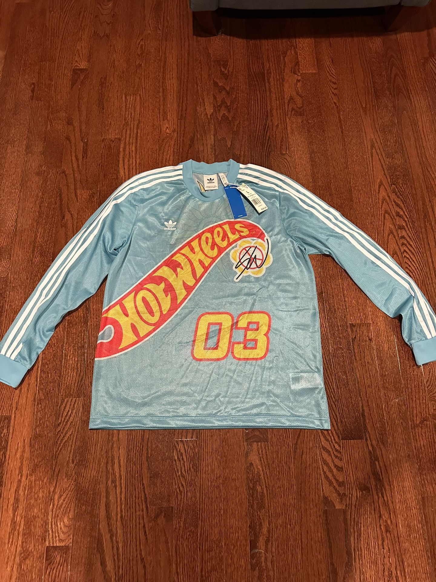 Adidas Sean Wotherspoon X Hot Wheels Mesh Long Sleeve Tee Size Large