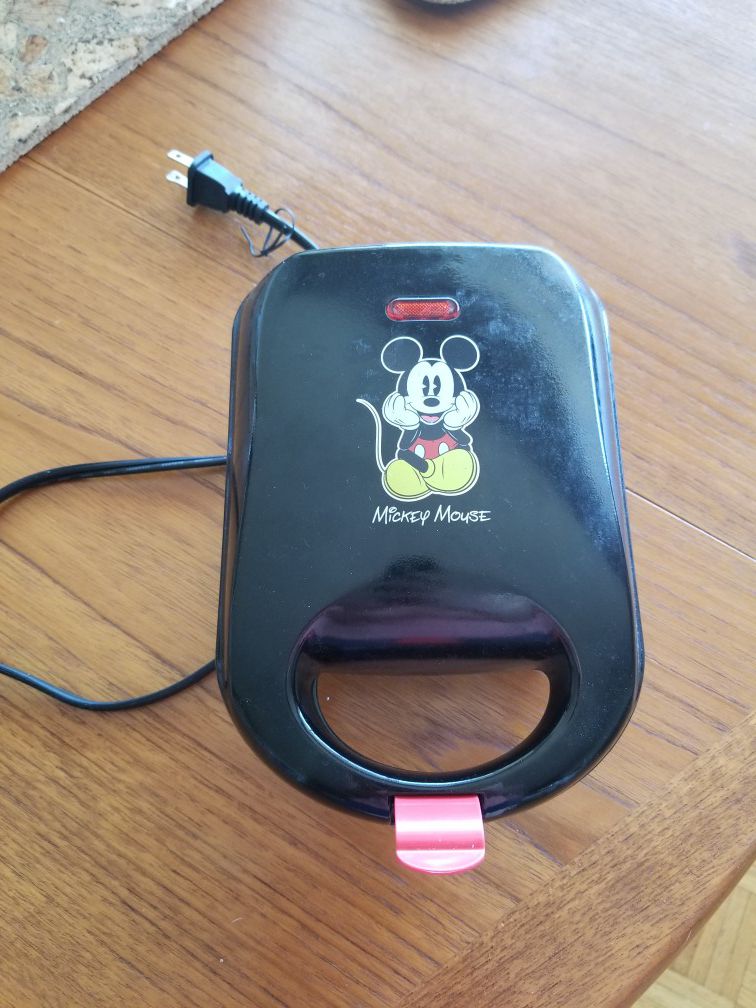 Mickey Mouse Waffle Maker Good Used Condition