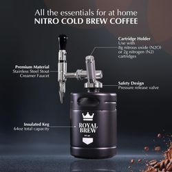 The Royal Brew Nitro Cold Coffee Keg