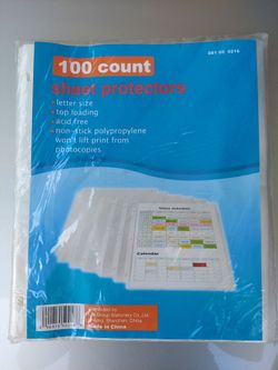 100 Count Sheet Protector