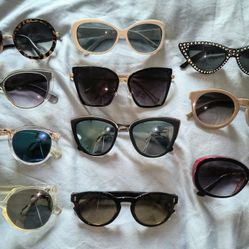 11 PC Preowned Sunglasses Bundle Lot