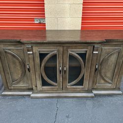 Dark Brown Media Stand / Media Console / TV Stand / TV Console / Credenza / Buffet / Sideboard