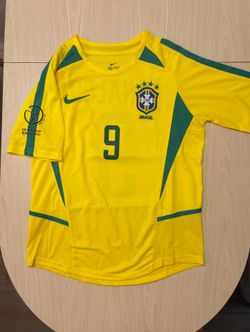 Brazil 2002 World Cup Home Jersey - Ronaldo #9 (Size M - Fan Version)