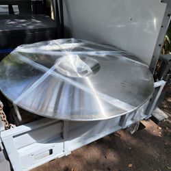Stainless Steel Round Accent Table