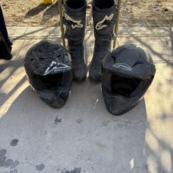Dirt Bike Boots And Helmets