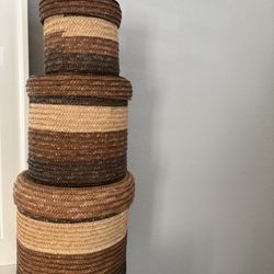 Wicker Stackbles Storage Set Of 3