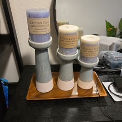 Candle Decor With Tray