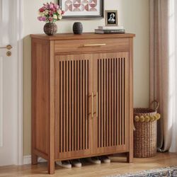 ❤️‍🔥 5-Tier Shoe Cabinet, Freestanding Shoe Rack Organizer with Adjustable Shelves$90