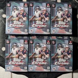 2025 Topps Chrome Football Hanger Box New IN HAND (LOT OF 5) + FREE SHIPPING