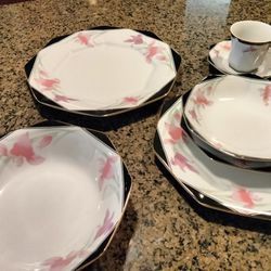 Vintage China Dish Set Perfect Never Been Used Service For 8