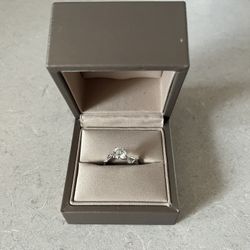 Sterling Silver Moissanite Ring – Size  7