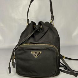 Pre Owned Authentic Prada  Duet Bucket Shoulder Bag Made ITALY 