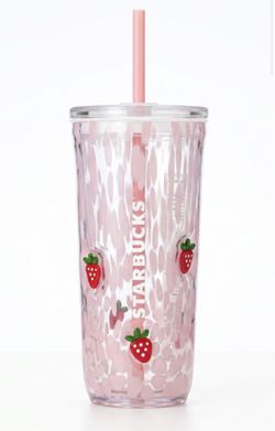 Starbucks Strawberry Glass Cup