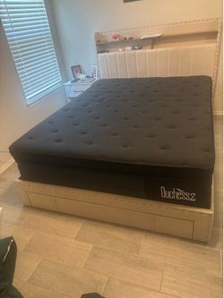 Queen bed frame and Mattress