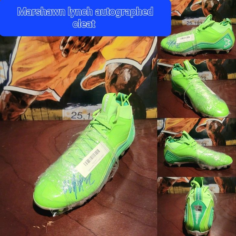 Marshawn Lynch Autographed Cleat With Authenticity 