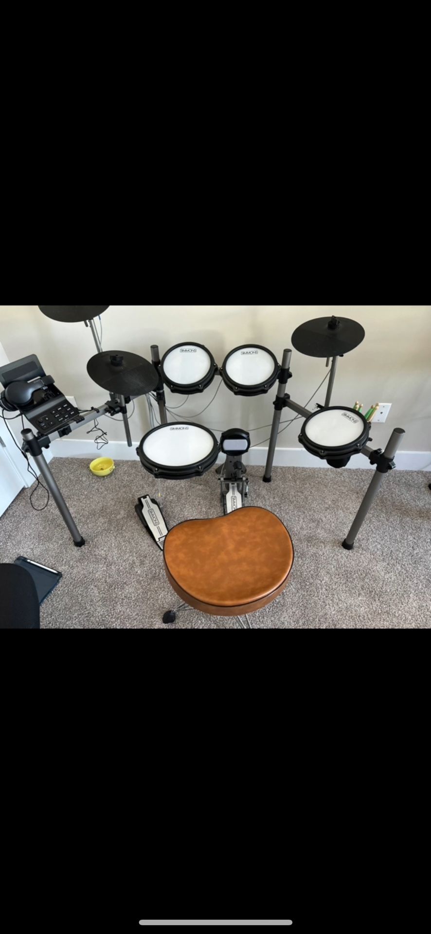 Electric Drum Set With Stool