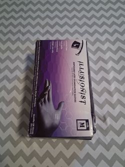 100 Count Black Disposable Gloves Size M ( New ) ..