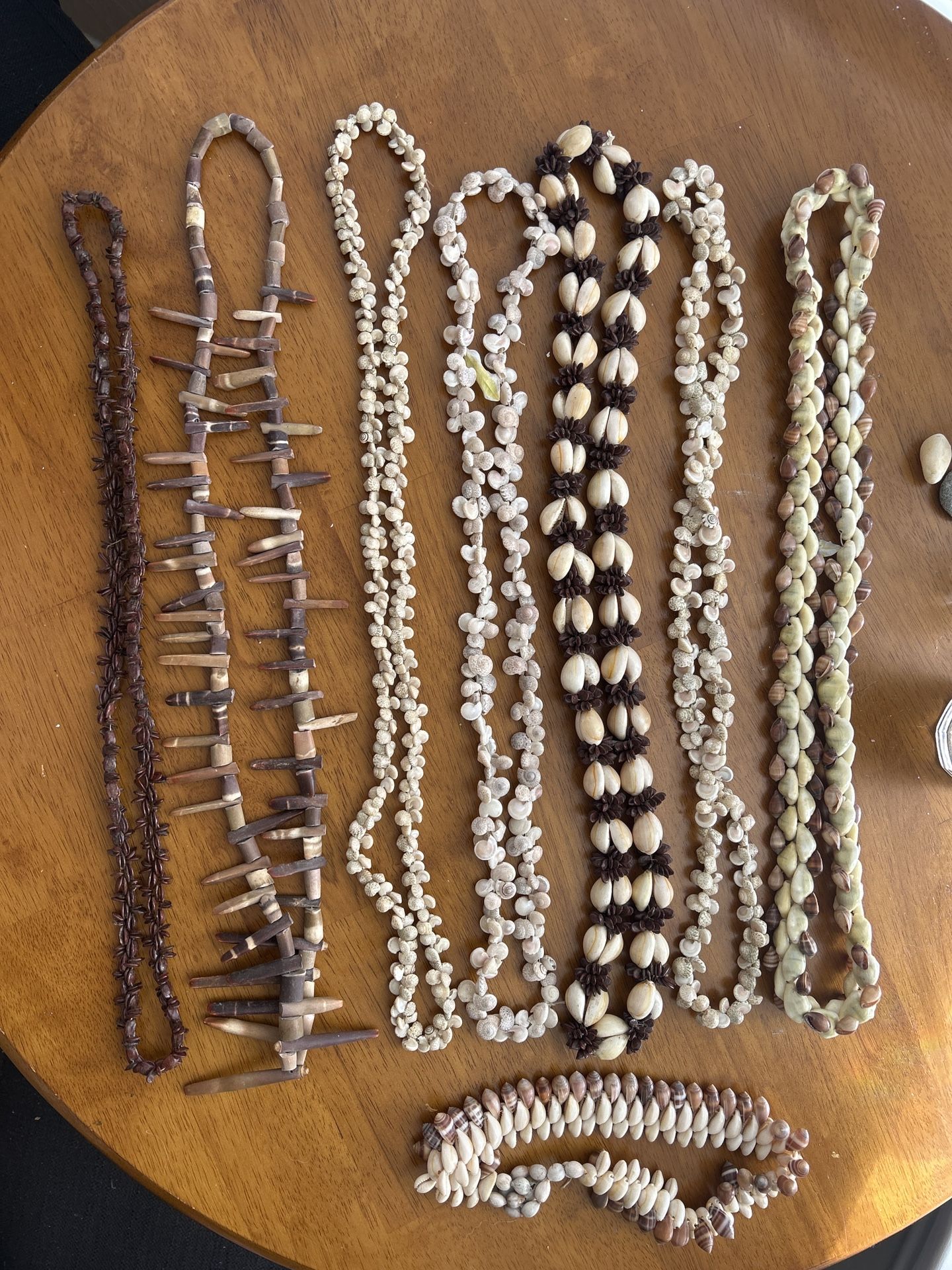 Vintage Shell & Seed Necklace Collection – 8 Pieces