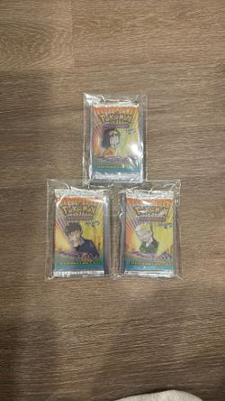 3 Sealed Pokemon Gym Heroes Unlimited Booster Packs Vintage 1999/2000 Wizards Of The Coast