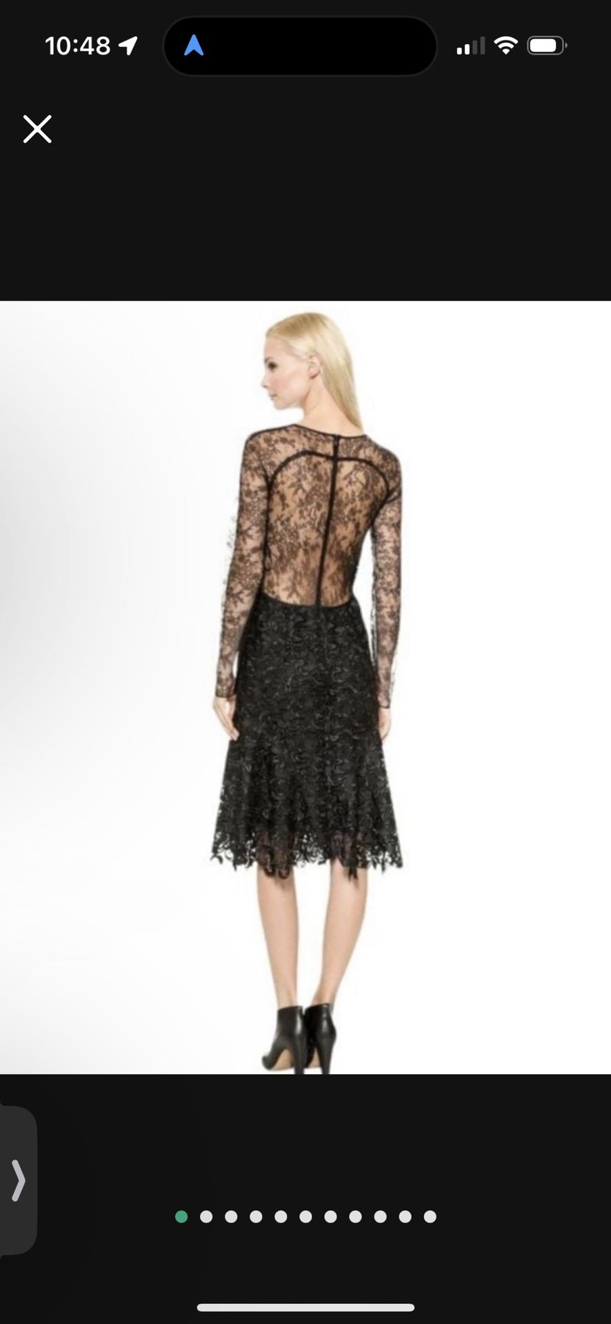 Nina Ricci Night Out Black Lace Dress  - thefunkyskunk.ie