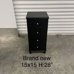 Brand new! black mini chest drawers bathroom laundry pantry cabinet size 15x15 height 28