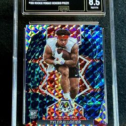 2022 Mosaic 💥 Tyler Allgeier 💥 Rookie Mosaic Genesis Prizm GMA 8.5 NM-MT 💎 - Atlanta Falcons