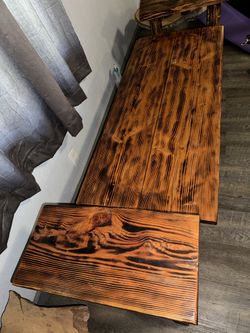 Custom Wood Table /Bar Stool/. Bench Set