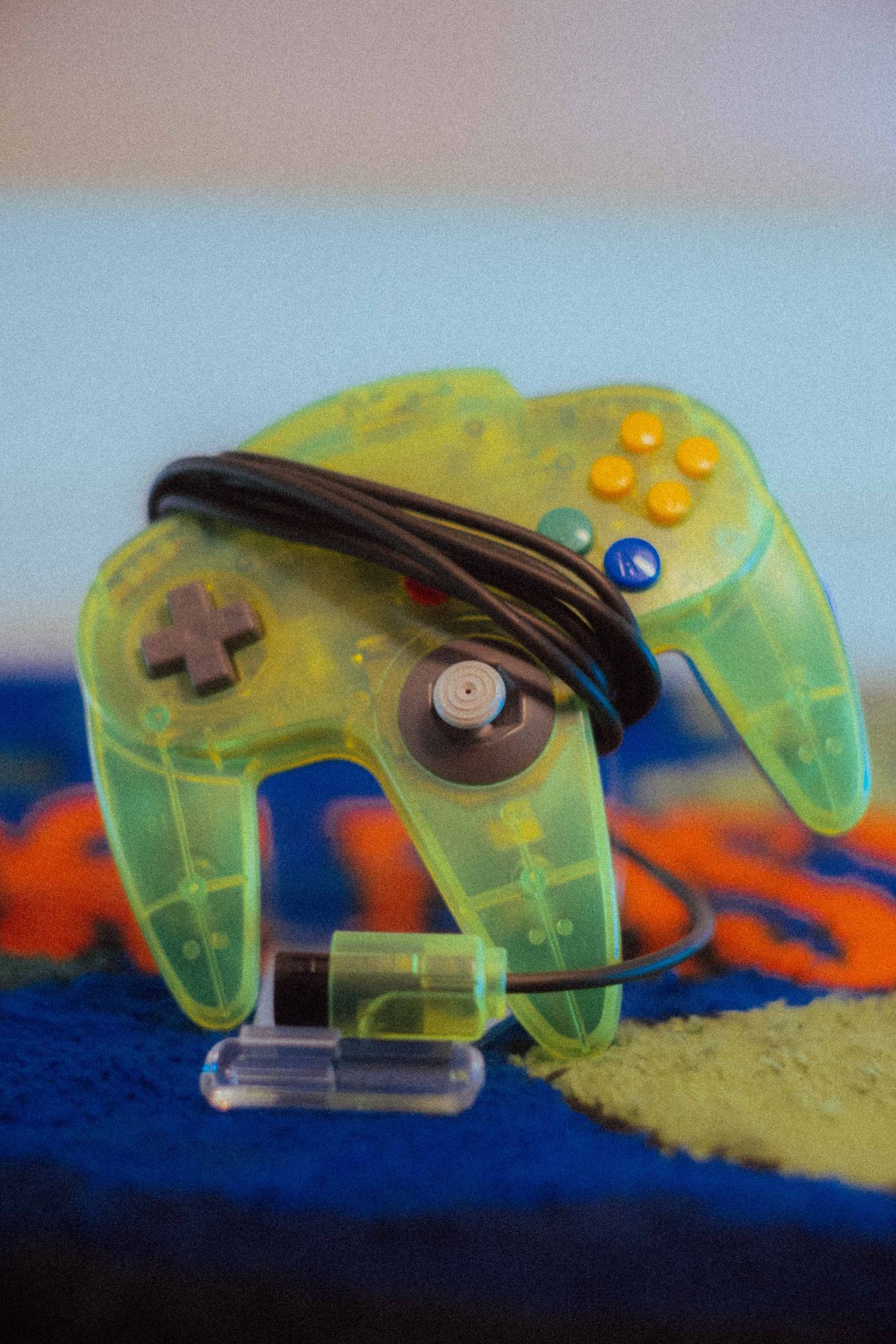 Nintendo 64 - N64 Controller - Neon Green / Ice Blue