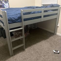 Full size solid wood loft bed