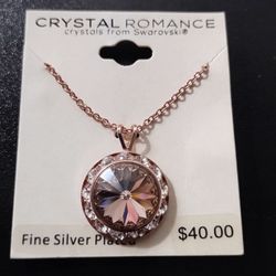 Crystal Romance Rose Gold Swarovski Necklace