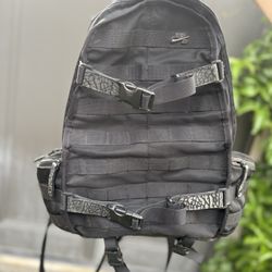 Rare Vintage Nike Sb Backpack in Black Cement Elephant Print