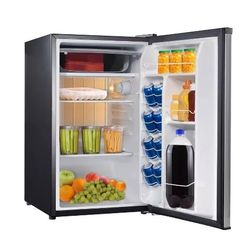 Whirlpool 4.3 cu ft Mini Refrigerator Stainless Steel: Compact Dorm Fridge, Energy Star, Reversible Door, 2 Shelves (Brand New)
