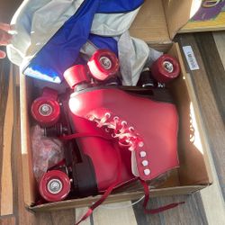 WIWIY Rollerskates Burgundy 