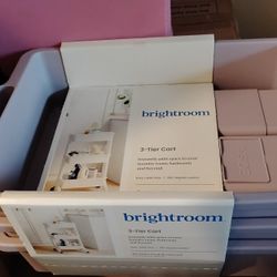 New Brightroom 3 Tier Storage Shelves Cart Lilac Purple