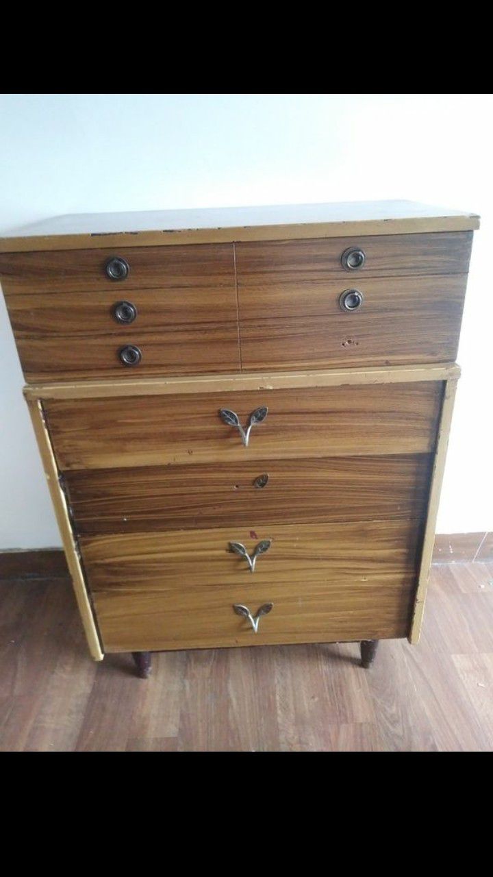 Wood antique dresser