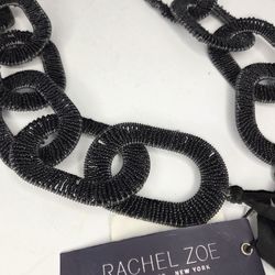 Rachel Zoe Black Beaded Chainlink Chain Halloween Garland Banner
