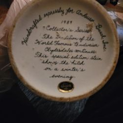 1989 Budweiser Holiday Beer Mug