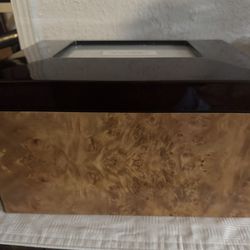 Elegant Cremation Urn & Memento Chest in Polished Finish with Photo Top