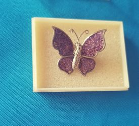 Vintage Butterfly Brooch in original container